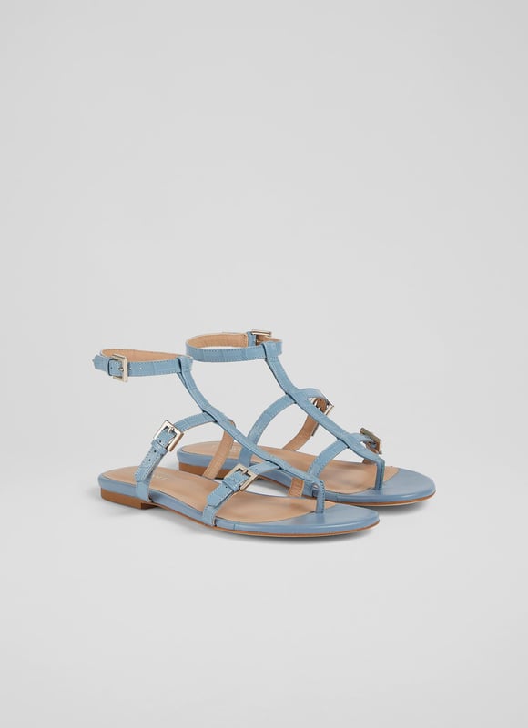 LK Bennett Leah Flat Sandals Storm