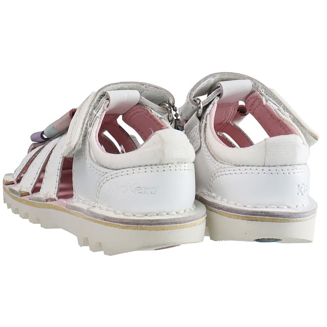Pateadores de la corbata de la corbata up blanca de cuero suave de cuero sandalias 1_15771