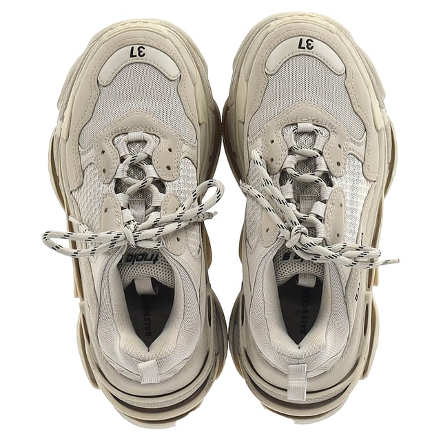 Balenciaga Triple S Sneakers in Beige Polyurethane