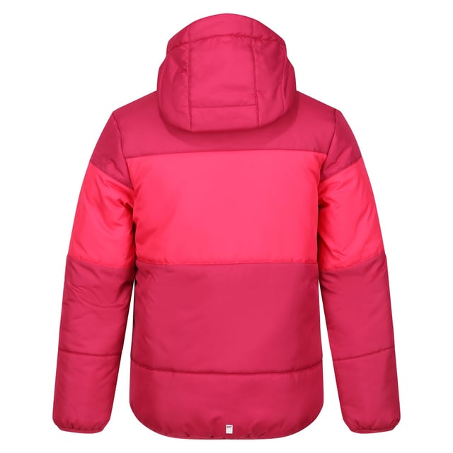 Material: 100% Polyester. Filling: Heavyweight. Design: Contrast, Logo. Fabric Technology: DWR Finish, Heavyweight, Insulating, Thermo-Guard, Weather Resistant. Neckline: Hooded. Inner Zip Guard, Padded. Sleeve-Type: Long-Sleeved. Cuff: Stretch Binding. Hood Features: Elasticated, Grown On Hood. Pockets: 2 Side Pockets, Zip. Fastening: Full Zip. Hem: Stretch Binding. Please Note: Printed Name Label up to Age 8.