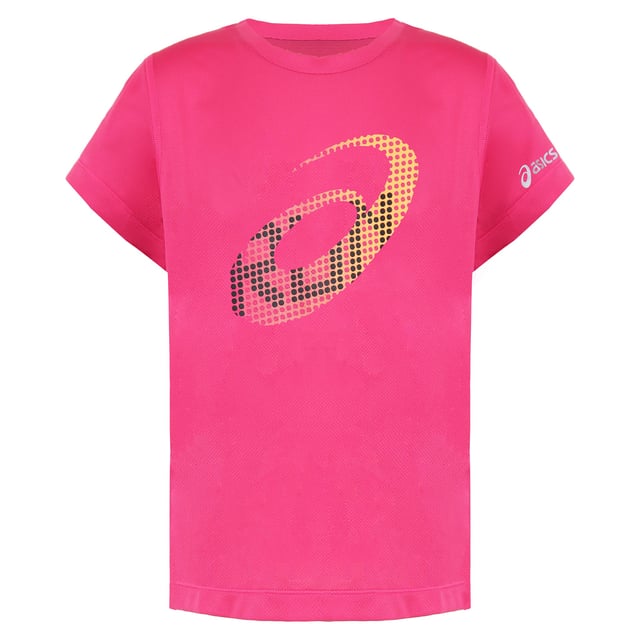 Brighten up your child's activewear collection with the Asics Logo Kids Pink T-Shirt. This stylish and vibrant t-shirt is designed to keep your little ones comfortable and confident during their activities.
Key Features:


Eye-Catching Color: The striking pink color is perfect for making a bold statement, ensuring your child stands out during sports or casual outings.

Breathable Fabric: Crafted from lightweight and breathable material, this t-shirt allows for excellent ventilation, keeping kids cool and comfortable while they play.

Fun Design: Featuring a large, multicolored Asics logo on the front, this shirt combines style with functionality, appealing to young athletes and active kids alike.

Comfortable Fit: The relaxed fit and short sleeves allow for unrestricted movement, making it suitable for running, playing, or just hanging out.

Versatile Use: Perfect for sports, school, or everyday wear, this t-shirt can be paired easily with shorts, leggings, or joggers for a complete look.

The Asics Logo Kids Pink T-Shirt is a fun and functional addition to any young athlete's wardrobe, ensuring they feel great while staying active!