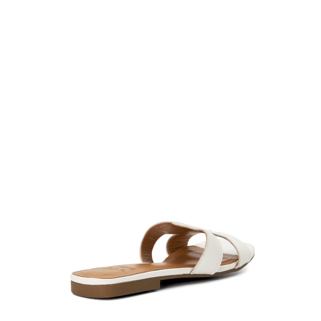 Dune Ladies Loopey - Stitch-Detail Slider Sandals Update warm-weather edits with Loopey. This square-toed silhouette boasts cut-out detailing that is enhanced with visible stitching. The perfect pairing for casual and semi-formal dressing alike.