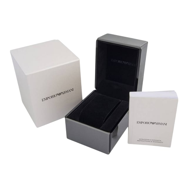 Emporio Armani AR5979 - Reloj para unisexo cuarzo acero inoxidable• material: acero inoxidable• cristal: minèral• pulsera: goma• correa: oro rosado• resistencia al agua: 50 m (5 ATM)• tamaño de la caja: 43 mm