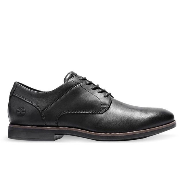 Timberland Edgeworth Oxford Lace-Up Black Smooth Leather Mens Zapatos A29R3