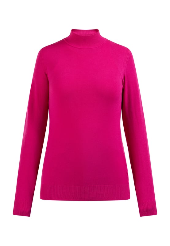 Avec les pulls colorés de myMo, tu peux défier les tons gris de l'hiver.  Les pulls fabriqués en Italie sont faits d'un mélange de fils doux avec une part de viscose, ce qui offre un haut niveau de confort. La silhouette étroite avec un petit col montant complète habilement le pull preppy.