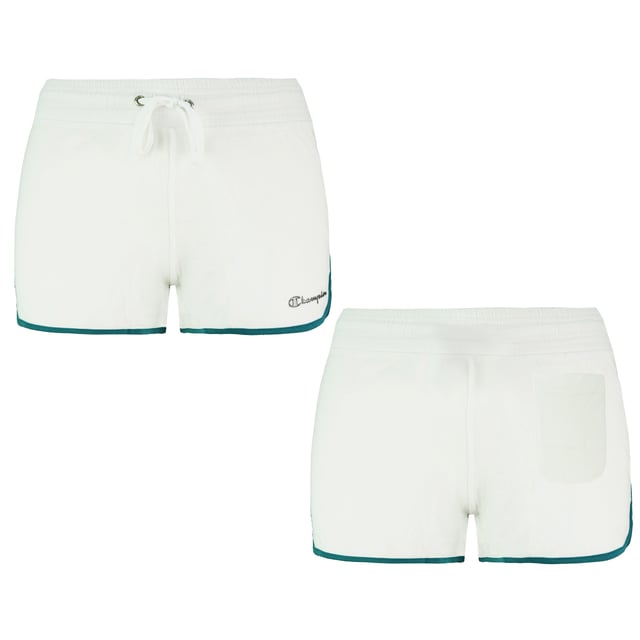 Champion Stretch Waist White Womens Cotton Sports Shorts 105921 006