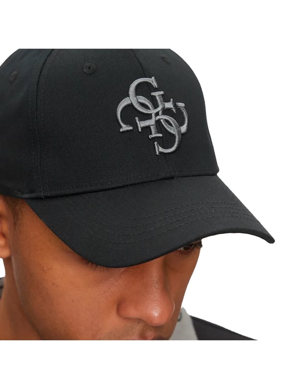 Casquette Guess 4G Heritage Herren Schwarz Synthétique. Authentisches Accessoire der Marke Guess - Streetwear/Sportswear-Design von Guess - Guess für Herren, modisch und perfekt für den Alltag - Die schwarze Guess-Casquette lässt sich hervorragend mit dem Rest Ihrer Garderobe kombinieren - Bequemer synthetischer Stoff - Klassisch - 4G Heritage -