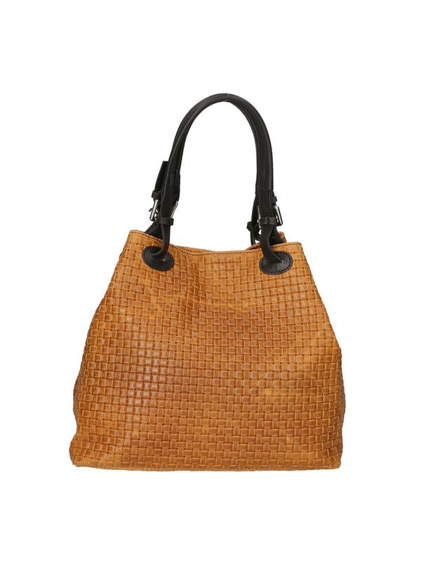 Damen-Shopper mit zwei Fächern, verstellbarem Griff und verstellbarem, abnehmbarem Schulterriemen. Italienisches Handwerksprodukt aus echtem, gewebtem, bedrucktem Wildleder. Hergestellt in Italien