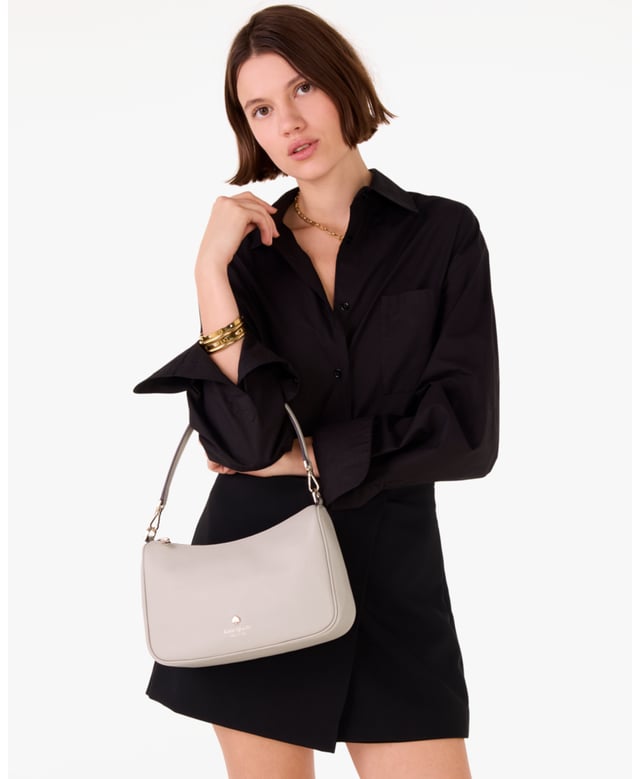 Emma Pebbled Leather Medium Shoulder Bag,  Length: 8.10 Cm,  Width: 27.00 Cm,  Height: 17.00 Cm