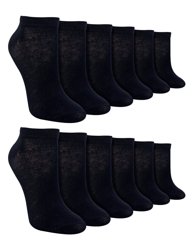 Introducing the 12 Pack Kids Bamboo Trainer Liner Socks, the perfect addition to your child's wardrobe. Made from high-quality bamboo material, these socks are not only durable but also incredibly comfortable. With a pack of 12, you'll have enough socks to last your child for weeks without worrying about running out. One of the main benefits of buying these socks is their breathability. The bamboo material allows for excellent air circulation, keeping your child's feet cool and dry, even during the hottest summer days. This feature is particularly important for children who are always on the go, as it helps prevent sweaty feet and the unpleasant odors that come with them. Another advantage of these socks is their versatility. Available in black, white, and grey, they are suitable for children between 3-14 years old and come in three different sizes. Whether your child is wearing sneakers, sports shoes, or any other type of footwear, these socks will fit comfortably and stay in place throughout the day. Finally, the 12 Pack Kids Bamboo Trainer Liner Socks are an excellent value for money. With 12 pairs of socks in each pack, you'll be saving money compared to buying individual pairs. Additionally, the high-quality bamboo material ensures that these socks will last longer than regular cotton socks, meaning you won't have to replace them as often..