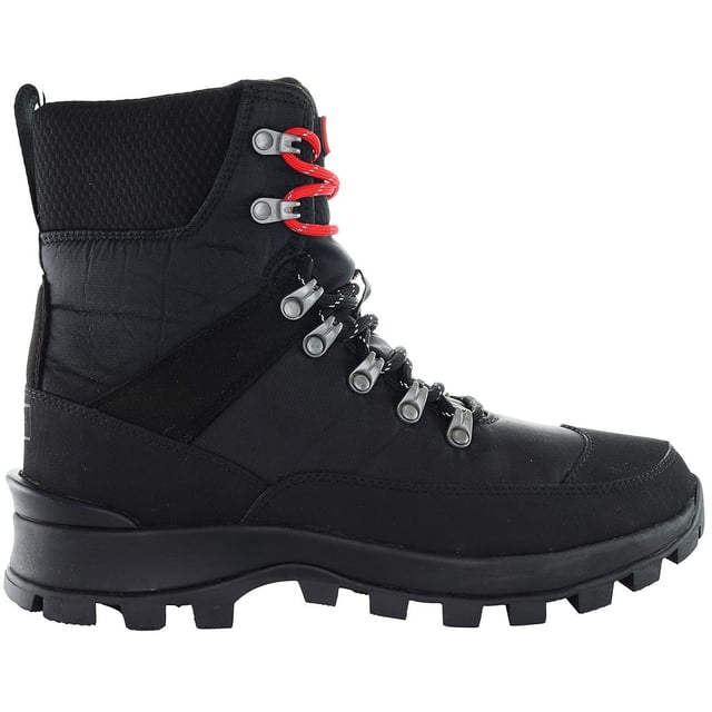 Step into rugged sophistication with the Hunter Commando Men's Black Boots. These boots seamlessly blend military-inspired design with Hunter's renowned craftsmanship, creating a versatile and robust footwear option for various occasions.

Key Features:

 Durable Construction:  Crafted from high-quality materials, these boots are built to endure challenging conditions, ensuring longevity and resilience.

 Military-Inspired Design:   The Commando boots boast a rugged aesthetic with military-inspired details, making a bold statement in both style and functionality.

 Black Color:   The classic black hue adds a touch of versatility, allowing these boots to complement a range of outfits and styles.

 Lace-Up Closure:   The lace-up design not only contributes to the boots' classic appearance but also provides a secure and customizable fit.

 Sturdy Outsole:   Equipped with a robust outsole, these boots offer traction and stability, making them suitable for diverse terrains.

 Comfortable Interior:   Depending on the model, the boots may feature a comfortable interior, ensuring wearability for extended periods.

 Functional Details:   Look for reinforced toe caps, padded collars, and other functional elements that enhance both style and practicality.

 Hunter Branding:   Some models may showcase the iconic Hunter logo, symbolizing the brand's commitment to quality and style.

Embrace a fusion of style and durability with the Hunter Commando Men's Black Boots â€” a confident choice for those who appreciate rugged elegance in their footwear.