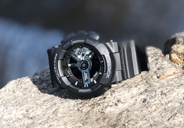 This Casio G-shock Analogue-Digital Watch for Men is the perfect timepiece to wear or to gift. It's Black 50 mm Round case combined with the comfortable Black Plastic watch band will ensure you enjoy this stunning timepiece without any compromise. Operated by a high quality Quartz movement and water resistant to 20 bars, your watch will keep ticking. Sporty and fashionable watch that is suitable for the daily life of every men -The watch has a calendar function: Day-Date-Month, Worldtime, Stop Watch, Timer, Alarm, Light High quality 21 cm length, 22 mm wide Black Plastic strap with a Buckle Case diameter: 50 mm, Case height: 14 mm and Case color: Black Dial color: Black