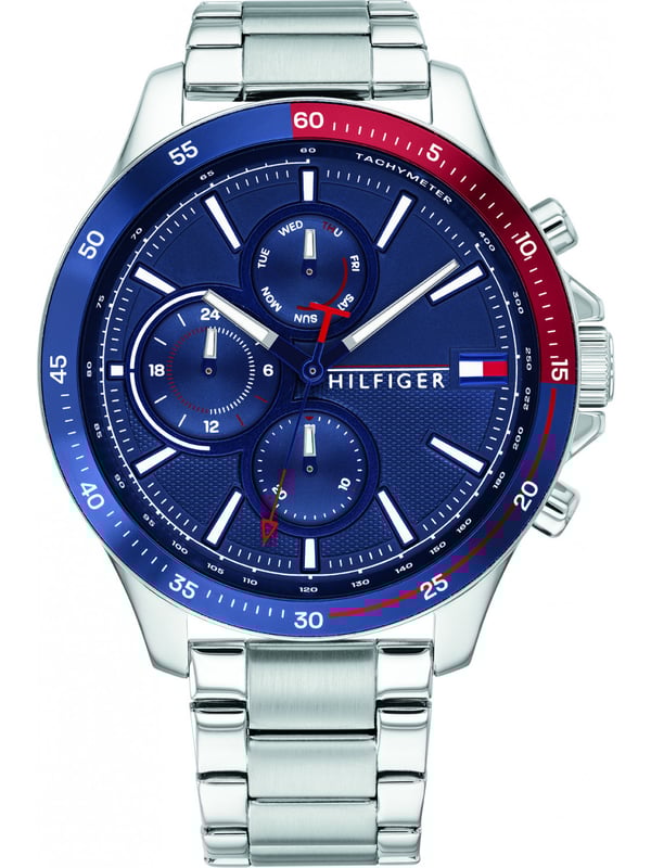 Tommy hilfiger 1791104 luke silver strap watch discount