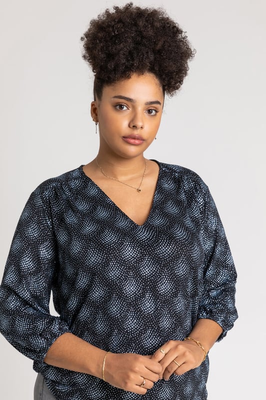 Curve Glitter Sparkle Tunic Top