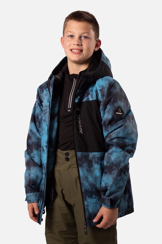 The Breaker snow overhead jacket stands out from the crowd and is our premium youth overhead jacket styled for maximum impact. The Breaker has fully taped seams and is highly waterproof to 10,000mm with a breathability rating of 10,000gms/M2 this technical snow jacket will make sure you’ll stay warm and dry. The Breaker jacket is made from our durable coated ripstop fabric and is feature packed. This jacket offers a great bang for your buck with under arm ventilation for when you need to dump heat, a powder skirt with Lycra wrist guards to keep the snow out and warmth in. A dry butt patch, to do exactly that, lift pass pocket on the left sleeve, soft chin guard, internal storm flap, zipped handwarmer pockets and a zipped comms pocket with headphone routing system all complete this street wear inspired piece.

Powder skirt - Whether you’re hitting the powder on skis or snowboard, this snow skirt creates a tight seal around your waist to keep the snow out and the warmth in. Made from durable waterproof materials and an internal dry butt patch (DBP) to keep it all warm and dry.

Snow cuff / wrist gaiter - This is perfect for even the most extreme conditions, featuring a tight seal that bridges the gap between your glove and jacket.

Zipped pockets - Pockets designed for everything you need for a full day up the mountain. Pockets for your lift pass, media, stash pocket for cash, wallet pocket and phone pocket for protection and to keep the battery warm.

Design features:

    Taped seams
    Fixed hood
    Super soft chin guard
    Zipped sleeve ski pass pocket
    Snow cuffs
    Twin zipped tricot lined hand warmer pockets
    Waterproof snow skirt
    Dry butt patch ( DBP )

Fabric & performance:

    Regular fit
    Shell 100% polyester
    Water resistant coating 10,000mm
    Breathbility rating MVP 10,000 gm²

Insulation & lining:

    100% recycled polyester low loft insulation.
    Insulation. 80 gm² body 40 gm² Sleeves
    Lining 100% recycled embossed polyester.