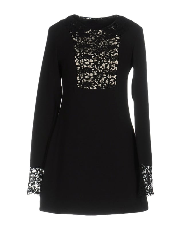Lace<br>Plain weave<br>Solid colour<br>Round collar<br>Long sleeves<br>Detachable application<br>No pockets<br>Unlined<br>Side closure<br>Zip<br>Stretch<br>Trapeze style<br>