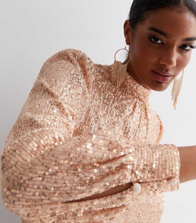 Sparkly high neck top hot sale