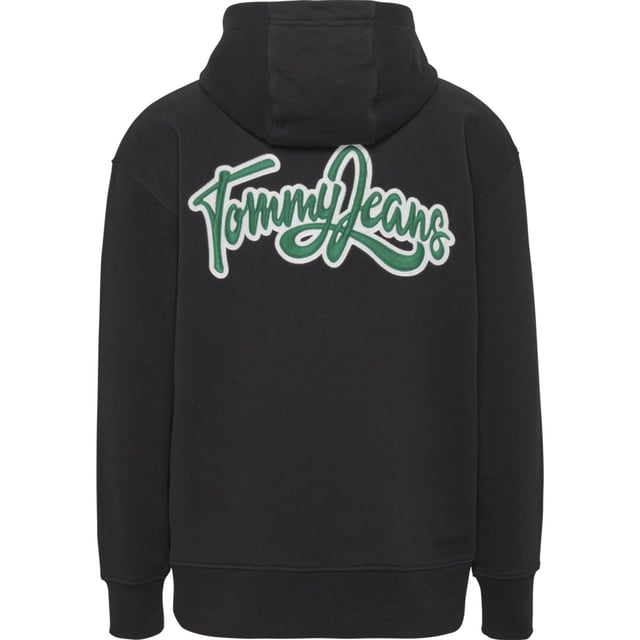 Heren hoodie van het merk Tommy Jeans. De hoodies van Tommy Jeans zijn gemaakt van biologisch katoen, en hebben een normale pasvorm. Het zachte katoen zorgt voor een heerlijk draagcomfort.  Merk: Tommy JeansModelnaam: Relax College Pop HoodieCategorie: heren hoodieMaterialen: biologisch katoenKleur: zwart