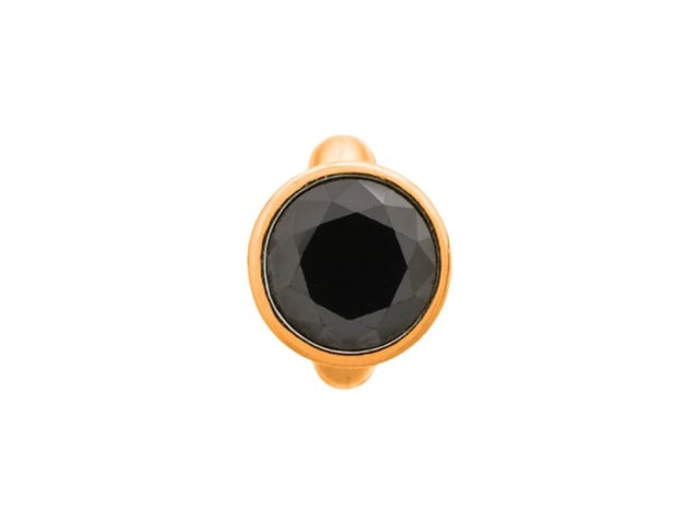 Black Cubic Zirconia dome with a gold surroundThe charm is designed to sit snug against the bracelet allowing you to design your bracelet and the charms to sit precisely where you chooseThis product comes in luxury Endless Jewelry branded packaging • Jewellery Box Not Guaranteed