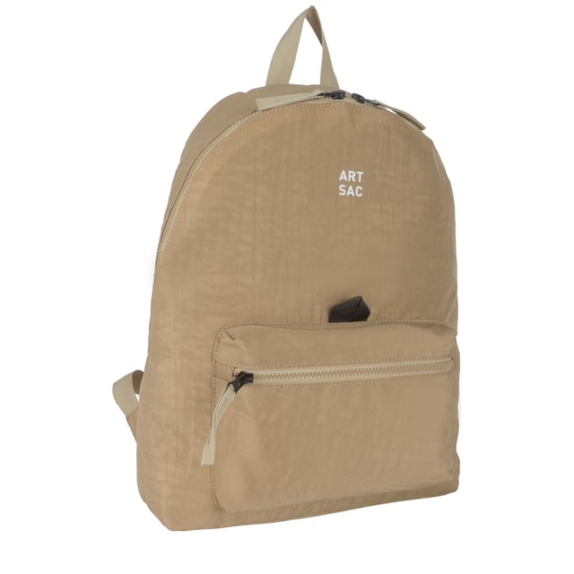 Our largest backpack made in our Contore crushed nylon fabric. This lightweight backpack has plenty of internal space as well as an external front pocket and internal laptop sleeve (fits 15 inch laptop / Apple MacBook Pro 16 inch) for you to organise all your essentials. It's stylish design is discreet and adaptable enough to style with any outfit. The perfect bag for your every day commute or casual day-trip. Features: , Water Resistant Contore nylon fabric, 15 inch padded laptop sleeve - Fits Apple MacBook Pro 16 inch, Zip top opening to main compartment, Single front zip pocket with webbing loops, Internal zip pocket for smaller valuables, 2 Internal mobile phone slip pockets - fits normal and plus size smart phones, 3 Internal pen slip pockets, Ergonomic contoured back panel, Adjustable padded backpack straps, Top grab handle, Large model Style Ref: 52006 SAND