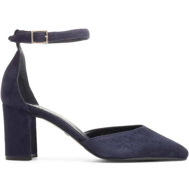 Sculpted in buttery suede with a pointed closed toe, the Cloria courts are your work to weekend footwear staple. Fastening securely around your ankle, they feature a practical (aka comfortable) block heel.