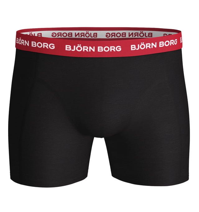 Björn Borg - Men’s 3 Pack Cotton Stretch BoxersGet three times the comfort with this 3-pack of Björn Borg Men's Classic Cotton Boxers. If you're looking to add a touch of luxury to your daily routine, look no further. Made from soft cotton fibres, these boxers are the perfect everyday essential.The cotton blend is a sustainably sourced material and engineered to be as comfortable as it is durable, so they will last a long time without fading or sagging. The soft elastic waistband gives you a secure fit and the mid-rise design means they're perfect for everyday wear.They have a comfortable stretch fit at 170 gsm are great value for money, so you can feel good about investing in yourself. The stretch fabric is designed to provide a snug fit that helps prevent any chafing or irritation.These boxers are perfect for all walks of life, making them an ideal choice for topping up that underwear drawer. They come in 4 different colour/style options which are: All Black, Coloured Waistband, Camo & Navy Floral.These boxers are made from: 95% Cotton, 5% Elastane and come in 4 sizes: Small, Medium, Large & X-Large. They come in 3 pairs per pack and they are Machine Washable.Extra Product DetailsBjörn Borg Men’s BoxersSoft Cotton Fibres3 Pairs Per PackComfort Stretch FItSustainably Sourced MaterialsMedium Leg LengthMid Waist RiseSoft Elasticated WaistbandAn Everyday Essential4 Colour Options95% Cotton, 5% ElastaneAvailable in: S, M, L & XLMachine Washable