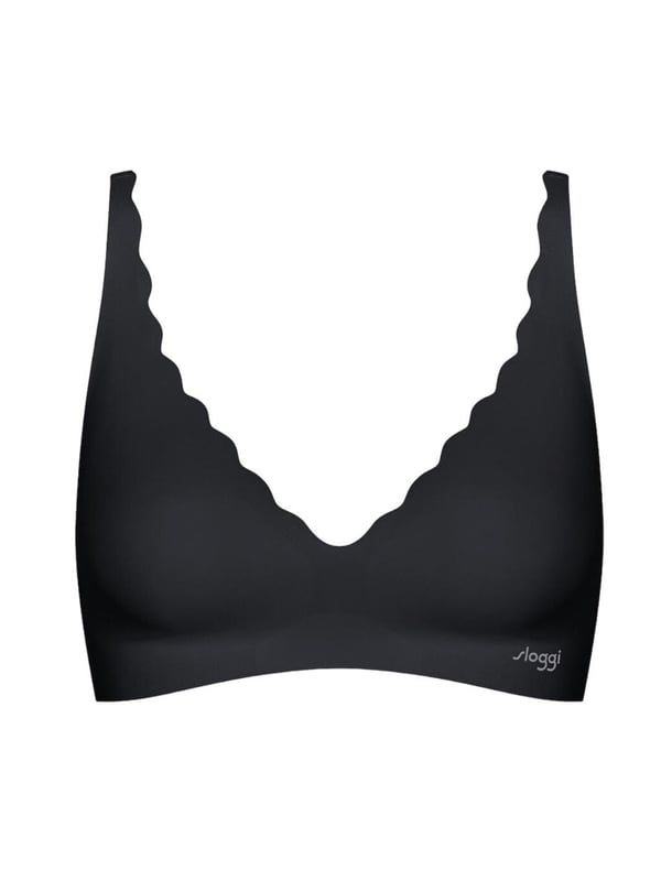 Diese Bralette ist leicht und bequem und verfügt über flache Kanten und Nähte mit einer weichen Wellenkante am Ausschnitt und einem Haken- und Ösenverschluss auf der Rückseite.

 Einzelheiten:

 - Superweiches und glattes Futter in den Körbchen mit gewelltem Rand. - Mittlerer Halt.
 - Hergestellt aus superweicher und leichter 3D-ZERO-Qualität mit weichem Griff.
 - Herausnehmbare, gepolsterte Cups.
 - Haken- und Ösenverschluss hinten.
 - Nahtlos.

 Dieses Damen-Bralette eignet sich perfekt für den täglichen Gebrauch, zum Faulenzen und für leichte Aktivitäten wie Yoga oder Pilates.
 Komposition: 70 % Polyamid, 30 % Elasthan
 Pflege:
- Handwäsche nur.
 - Verwenden Sie ein mildes Reinigungsmittel.
 - Benutzen Sie keinen Trockner.
 - Kein Bügeln.