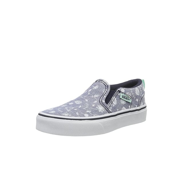 Vans asher slip on blue store