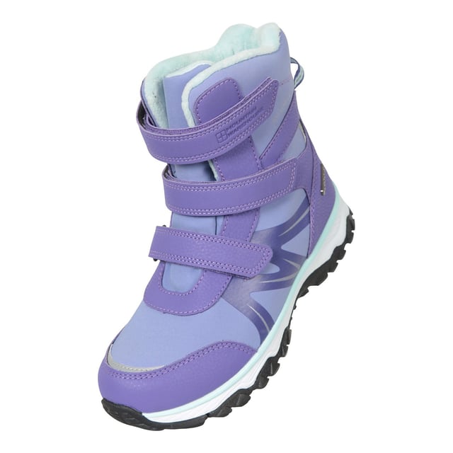 Upper: Softshell. Lining: Isotherm. Insole: Foam, Moulded. Outsole: Durable, TPR. Fabric Technology: Durable, Flexible, Heat Retention, Lightweight, Showerproof. Cushioned Footbed. Flat. Design: Contrast, Logo, Text. Toe Style: Round. Fastening: Touch Fastening Strap.