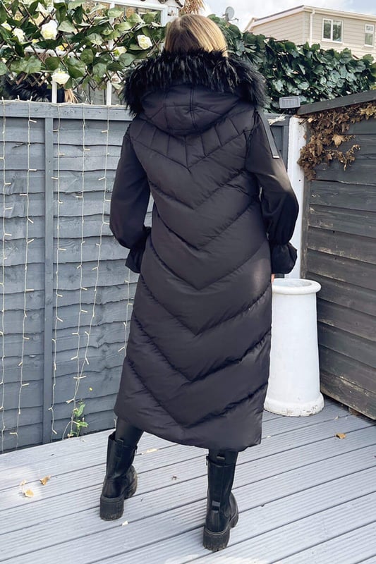 Womens faux fur hooded gilet on sale