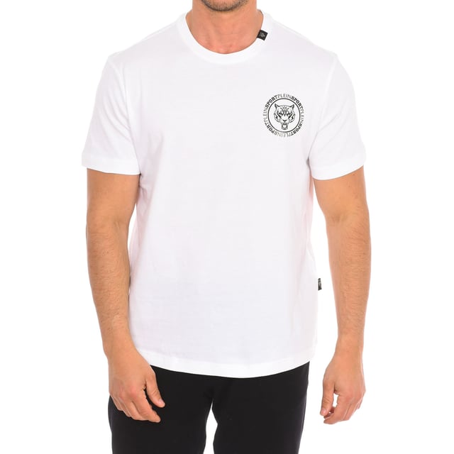 Plein Sport T-Shirt mit kurzen Ärmeln.
 Rundhalsausschnitt mit geripptem Abschluss.
 Markenprint auf der Oberseite der Vorderseite.
 Markeninsignien auf dem Rücken.
 Nähte im Farbton.
 Zusammensetzung: 100% Baumwolle
 Pflege:
Bei maximaler Temperatur von 30º waschen.
 Bei mittlerer Temperatur bügeln.
 Keinen Trockner verwenden.
 Kein Bleichmittel verwenden.
 Nicht chemisch reinigen.
