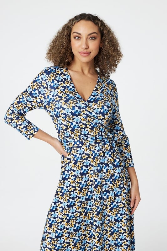 Tie front top tea dress