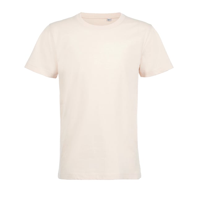 SOLS Childrens Kids Milo Organic Short Sleeve T Shirt Creamy Pink