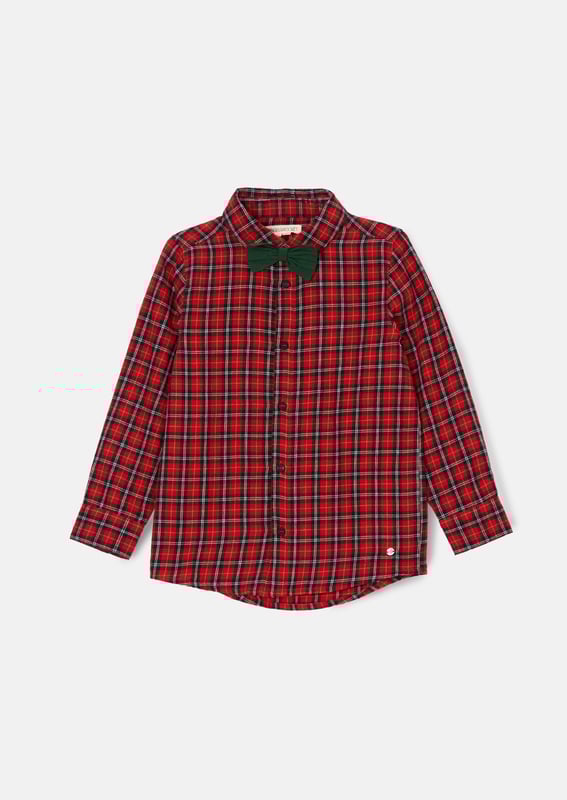 Check it out! This is the ultimate check shirt upgraded A&R style. Made from super soft fabric in festive colours finished perfectly with a dapper bow tie. It's a MUST for your Christmas party wardrobe.