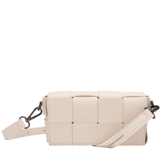 *Bags* of potential This Lana cross body features intricate cut-outs and woven detailing for a sophisticated stylish look. Magnetic fastening is secured with the fold-over flap top. Detachable and adjustable strap means you can wear this as a cross-body or as a clutch.