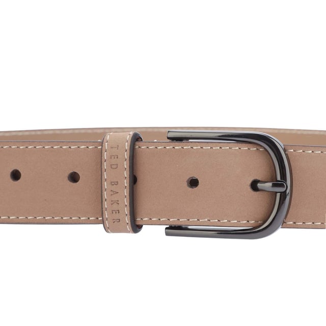 Ted Baker Grisham Leren Riem in bruin.- D-ring gesp.- Afgeronde rand.- 100% Rundleer.- Ref: 268632BROWN.