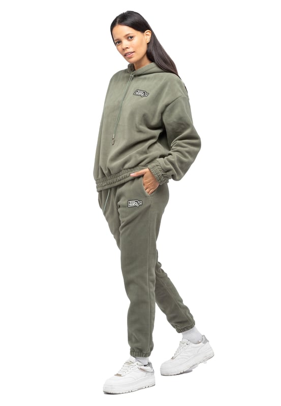 Tom Barron Damen-Fleece-Trainingsanzug mit Abzeichen