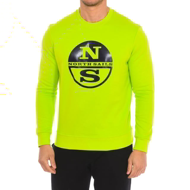 Sweatshirt North Sails.
 Ribbed crew neck.
 Brand print on the front.
 Ribbed cuffs and waistband.
 Seams seen in tone.
 Composition: 60% Viscose, 35% Nylon, 5% Elastane
 Care:
Wash at maximum temperature 30º.
 Iron at medium temperature.
 Do not use bleach.
 Do not use dryer.
 Do not dry clean.