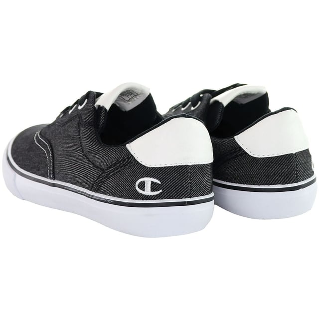 The Champion Boston Kids Black Plimsolls are a classic and versatile choice for kids' footwear. Champion is known for its sporty and casual designs, and these plimsolls are no exception. Here's a description of the key features:

 Black Design:  These plimsolls come in a classic black color, offering a timeless and versatile look that can be easily paired with various outfits.

 Canvas Upper:  The upper is typically made of canvas material, which is lightweight and breathable. It allows for air circulation, making the plimsolls comfortable for kids' feet.

 Slip-On Style:  Plimsolls often feature a slip-on style with elasticized gussets or a simple design that's easy for kids to put on and take off without the need for laces.

 Low-Top Silhouette:  The low-top design provides ease of movement and comfort, making these plimsolls suitable for various activities.

 Padded Insole:  Many plimsolls come with a padded insole that offers extra comfort and cushioning for kids' feet, reducing fatigue during play or daily wear.

 Champion Branding:  Champion's logo and branding elements are often featured on these plimsolls, adding an authentic and sporty touch to the design.

 Durable Rubber Outsole:  The rubber outsole provides good traction and durability, ensuring stability and preventing slips, making them suitable for active kids.

 Versatile Style:  The Champion Boston Kids Black Plimsolls have a versatile and casual style that can be worn for a variety of occasions, including playtime, school, and everyday wear.
