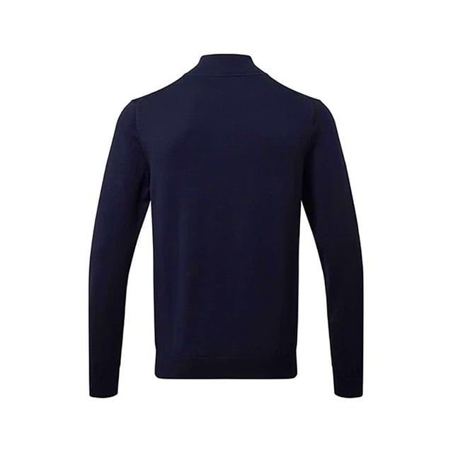 Embrace a modern silhouette with the cotton blend 1/4 zip sweatshirt. Features decorative tuck stitching and a ribbed knit on the cuffs and hem. Sizes (chest to fit): S (37in), M (40in), L (42in), XL (44in), XXL (47in), 3XL (49in). Materials: 87% cotton, 11% nylon, 2% elastane.