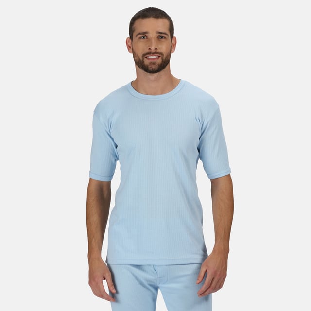 65% Polyester, 35% Cotton. Lightly brushed for maximum comfort. Short sleeved. Size - Chest to Fit S 37-38, M - 39-40, L - 41-42, XL - 43-44, XXL - 46-48. Fabric Polycotton Weight 220gsm