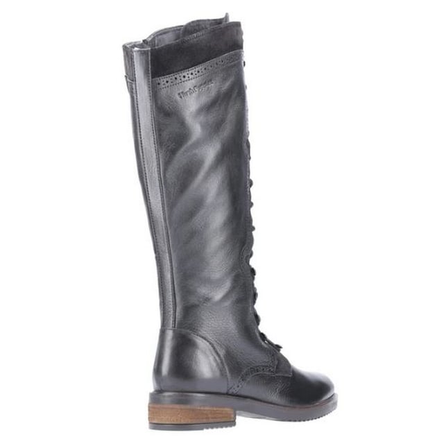 Hush Puppies Damen/Damen Rudy Schnürstiefel lang Leder (Schwarz) Obermaterial Leder. Innenfutter aus Textil. Schnürverschluss und innenliegender Gummizug für perfekten Sitz. Durchgehender Reißverschluss an der Innenseite für Bequemlichkeit. Einlegesohle aus Memory Foam.