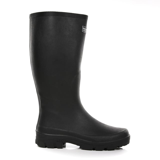 Regatta Great Outdoors Mens Mumford II Rubber Wellington Boots Lightweight moulded EVA midsole for cushioning. DWR water resistant finish. Vulcanised natural rubber construction. Natural cotton lining. Hardwearing durable rubber outsole.