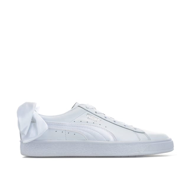 Puma white basket bow trainers store