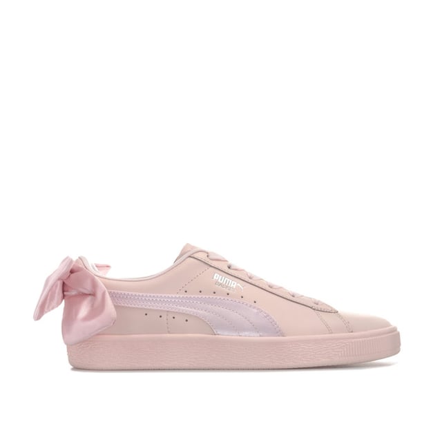 Women s Puma Basket Bow Trainers in Pink