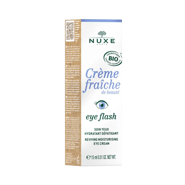 This deeply hydrating cream provides pampering care for the eyes that corrects puffiness and dark circles for a renewed appearance. The eye contour area is improved, producing a revitalised and smoother complexion. Botanical caffeine energises the skin and buckwheat extract provides hydration.