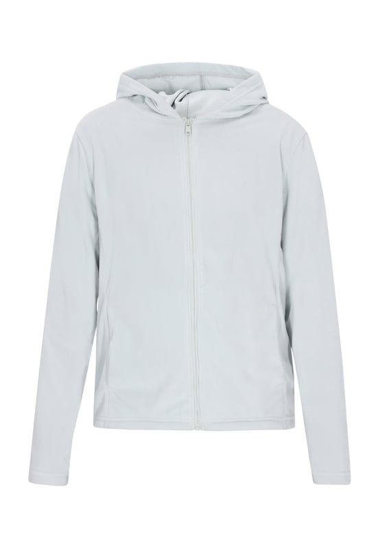Hier ist ein vielseitiger Kapuzenpullover, allgemein bekannt als Hoodie. Mit einem praktischen durchgehenden Reißverschluss zum einfachen An- und Ausziehen, verfügt dieses legere Stück über lange Ärmel und eine verstellbare Kapuze mit Kordelzug. Der weiche, flexible Stoff bietet Wärme und Komfort, während gerippte Bündchen und Saum eine bequeme Passform gewährleisten. Mit einem schlichten Design ohne Muster oder Verzierungen ist dieser Hoodie perfekt für den täglichen Gebrauch.  Fleecejacke