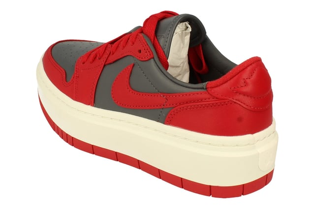 Nike Air Jordan 1 Elevate Low Womens Grey Trainers Nike Air Jordan 1 Elevate Low Womens Trainers Dh7004 - Dark Grey Varsity Sail Red 006
