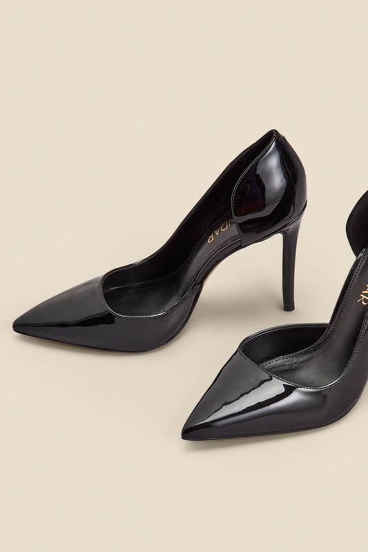 An instant wardrobe staple
Elegant cut-out design
Pointed toe, stiletto heel - sexy, but sophisticated
Patent leather always looks chic
You'll wear them for work and play
Leather leggings, jeans, dresses and suits - they'll go with everything