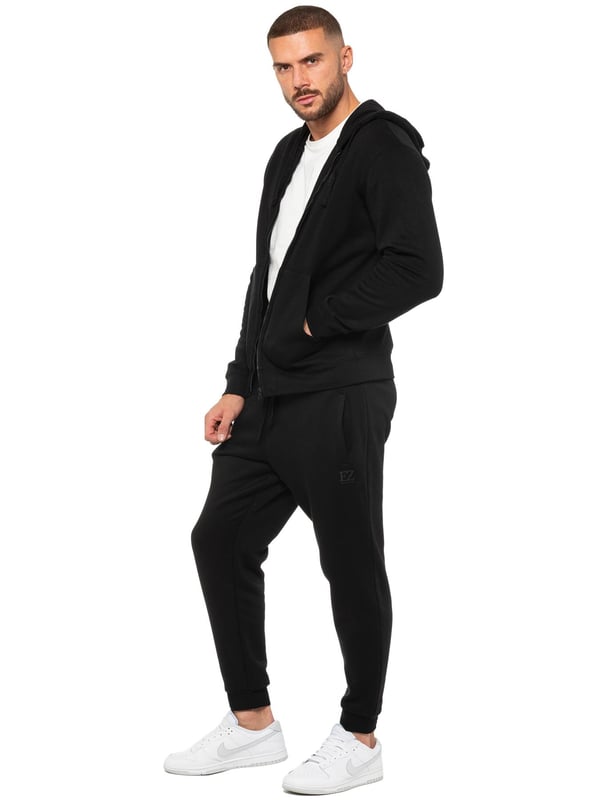 Enzo Mens Zip Hoodie Tracksuit Set. Regular Fit, Long Sleeve Zip Hoodie. Cuffed Wrists, Adjustable Drawstrings. Features EZ Logo On Joggers. Regular Fit, Cuffed Joggers. Elasticated Waistband With Adjustable Drawstring. Features 2 Side Slash Pockets & Single Welt Back Pocket. Ideal to use for Casual and Work wear.